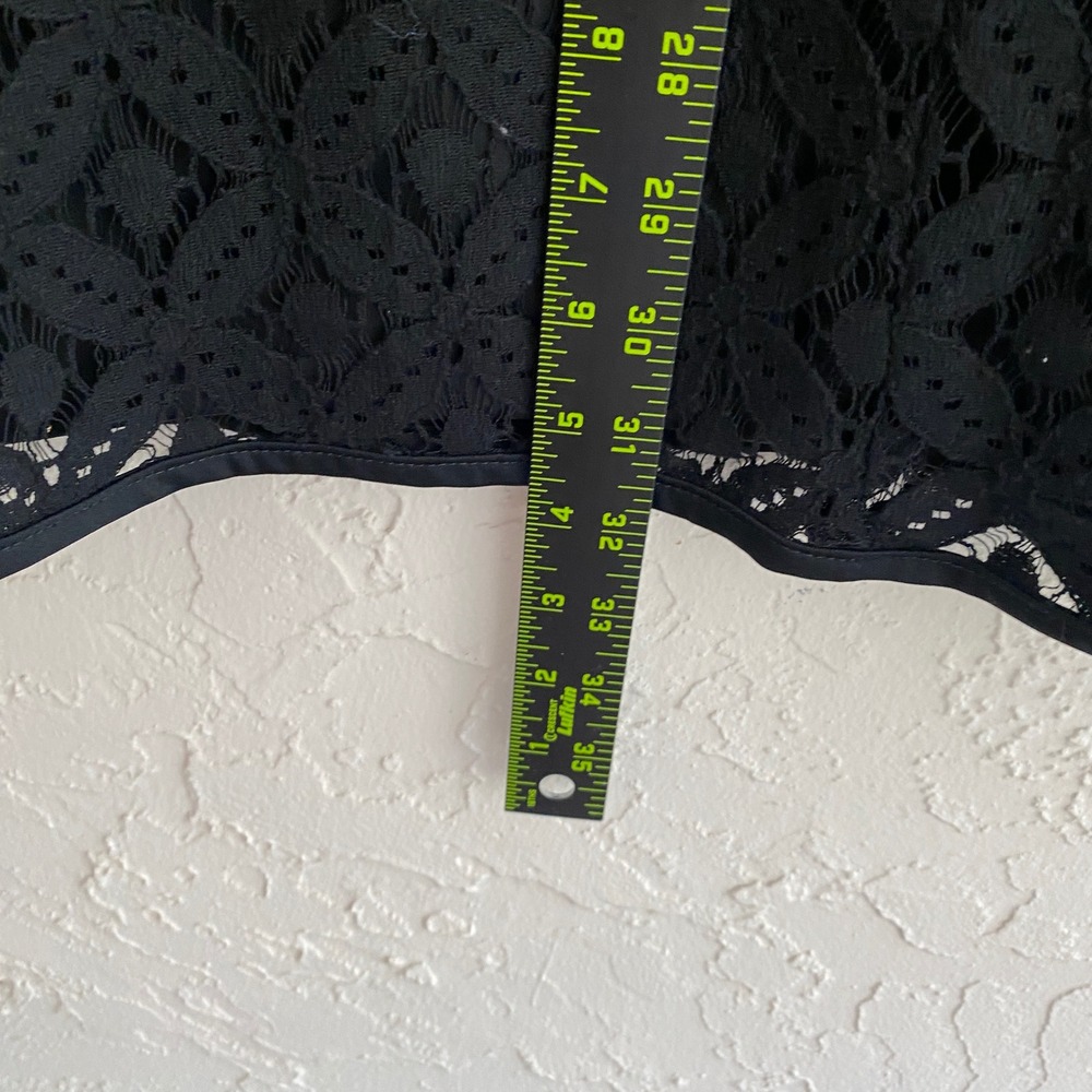 New Directions Lace Whimsygoth Coquette Dress 8 Black Bell Sleeve Tiered Ruffle - Picture 8 of 10